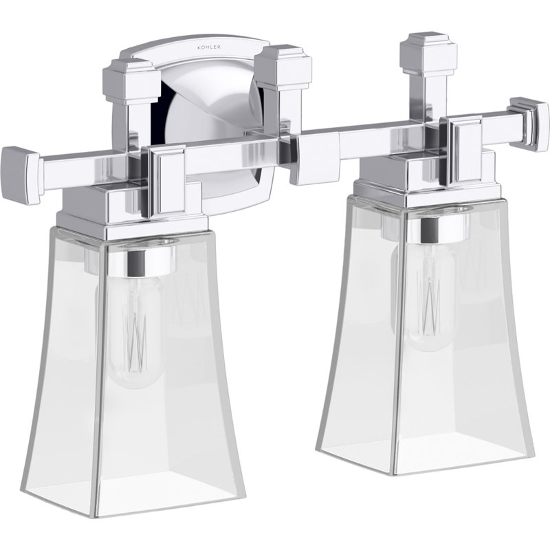 Riff 16 In. Two-Light Sconce, Polished Chrome