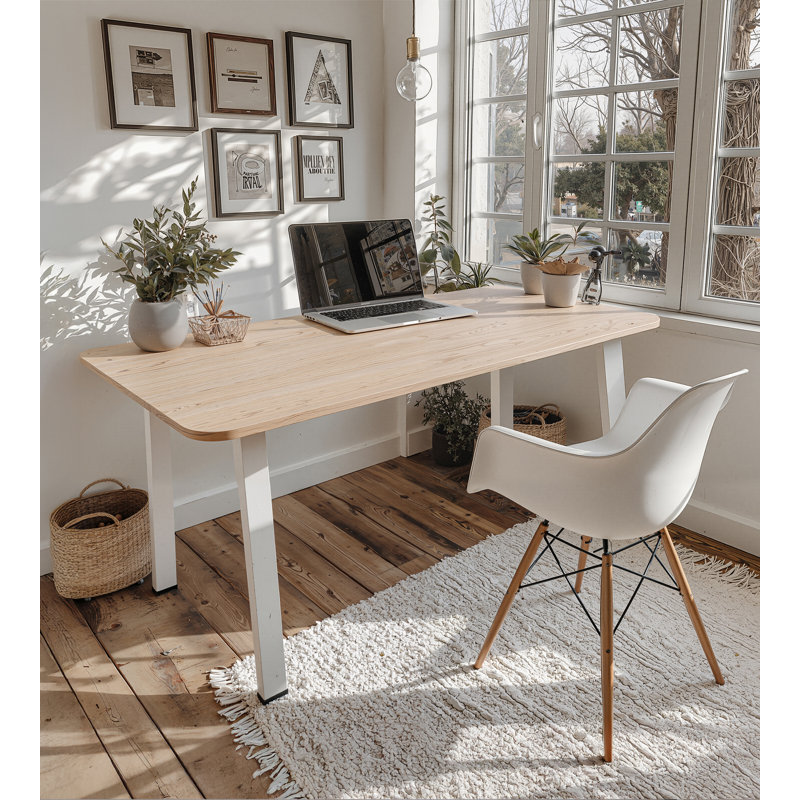 Modular Computer Office Desk, Modern Style Small Study Writing Workstation Table for Home & Business