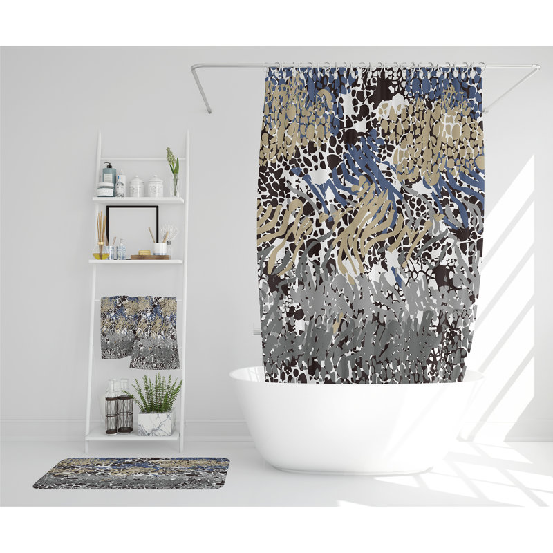 Neomie Polyester Shower Curtain Set