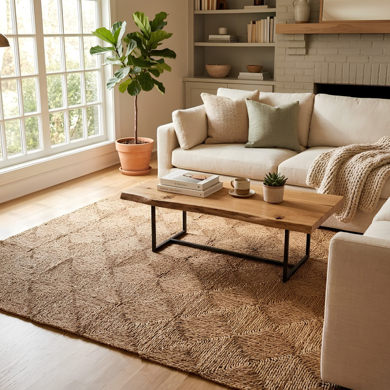 Tapis géométrique tissé à la main Lascito, Rectangle 9' x 12'