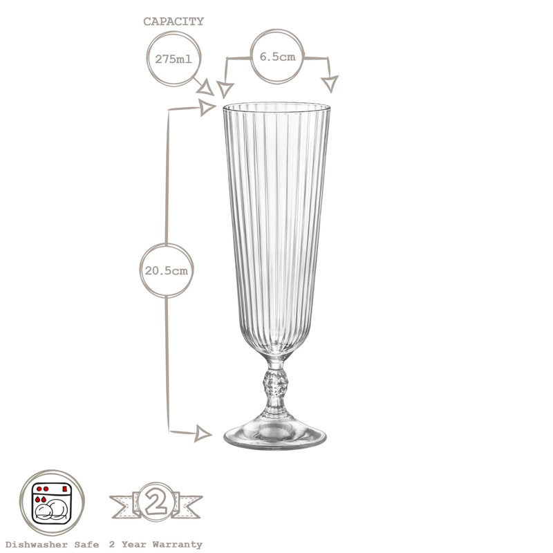 America '20s Sling Cocktail Glasses, 275 ml.