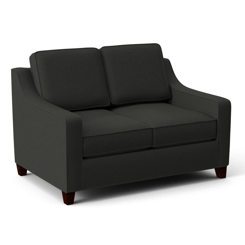 Clark 54" Square Arm Sofa Bed, Empire Mahogany, Dorset Charcoal