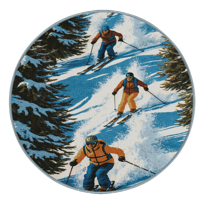  Tapis de sport lavable, Rond 6 pi