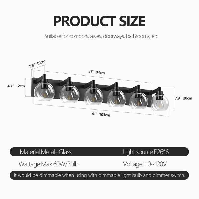 Modern Vanity Wall Sconce (Bulb Not Included)