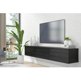 Ozge Floating TV Stand for 78" TVs - Sleek, Wall-Mounted Media Console