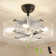 15.8" Modern Ceiling Fan with Dimmable Light, 3 Speeds, Reverse and Remote Included