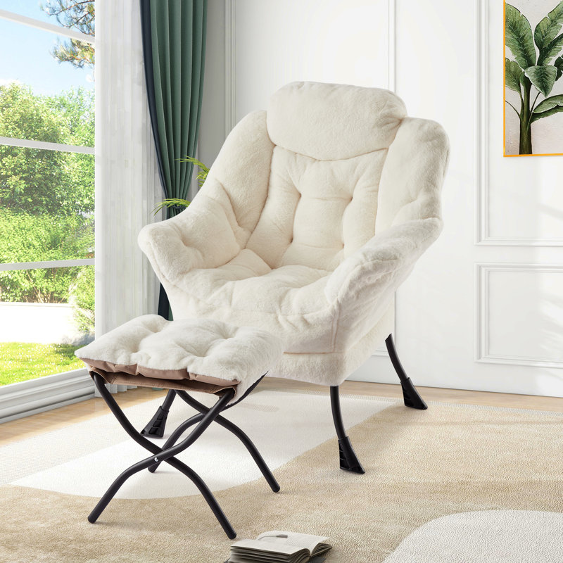 Upholstered Accent Chair, Beige