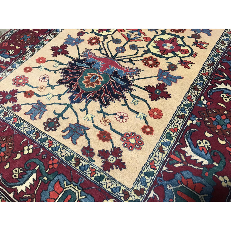 Tapis rose de haute qualité noué à la main