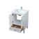 Jadaya 24'' Single Bathroom Vanity with Engineered Marble Top