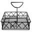 G.E.T. 5-Compartment Metal Table Top Caddy and Condiment Organizer, 9" x 7", Black