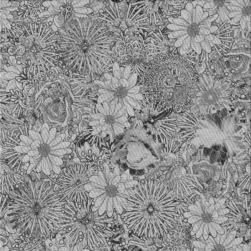 Floral Indoor Rug, Square 5'