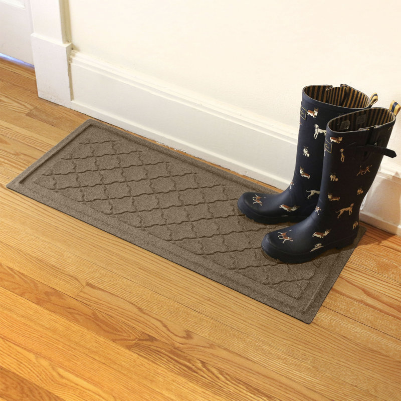 WaterHog Cordova 15 in. x 36 in. Indoor Outdoor Boot Tray, Camel