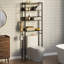 Calirose 23.6" W x 68 "H x 9.4" D Over The Toilet Storage with 4-tier shelf & 4 hooks-875606889