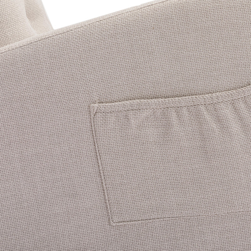 Fauteuil berçant à haut dossier, Gris huître