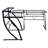 Braycen L-Shaped Glass Top Metal Base Writing Desk
