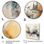 «Green and Cream Abstracted Realities III», art mural abstrait sur toile-368579662-368579658