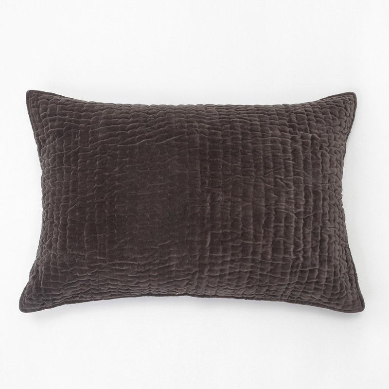 Taie décorative en velours Reeser - Standard, Standard, Gris anthracite