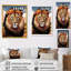 Portrait d'un lion sauvage, illustration rétro sur toile-1749156691-1708906171