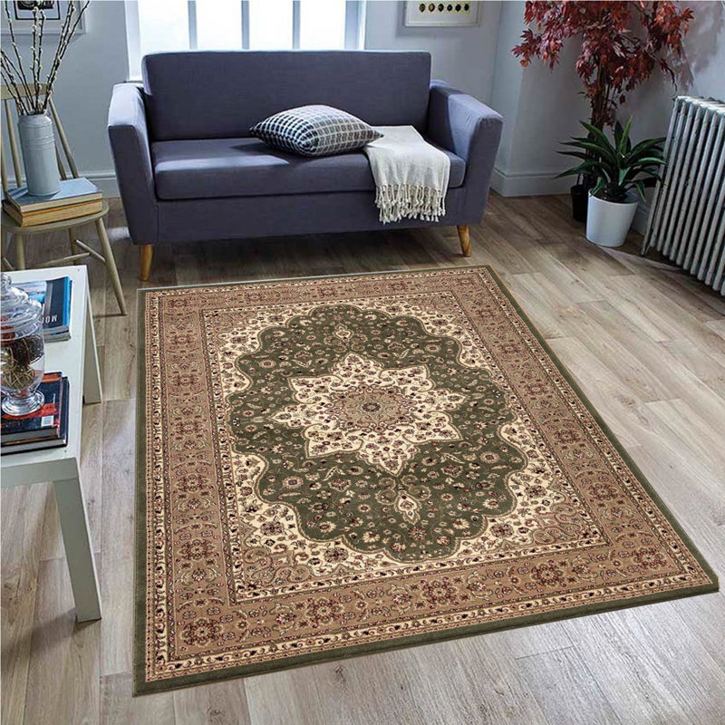 Traditional Area Rug Armard Green/Beige Rug, Rectangle 120 x 170cm