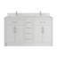 Ensemble de meuble-lavabo blanc en bois massif l 60 po x P 22 po Blakely II-1006240769-1006240770