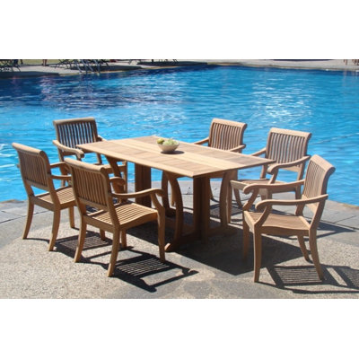 Warwick Outdoor 7 - Piece Teak Dining Set