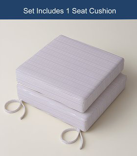 3" Deep Seat Cushion Ticking Stripe - Water-Resistant, Lilac, 16" W x 18.5" D