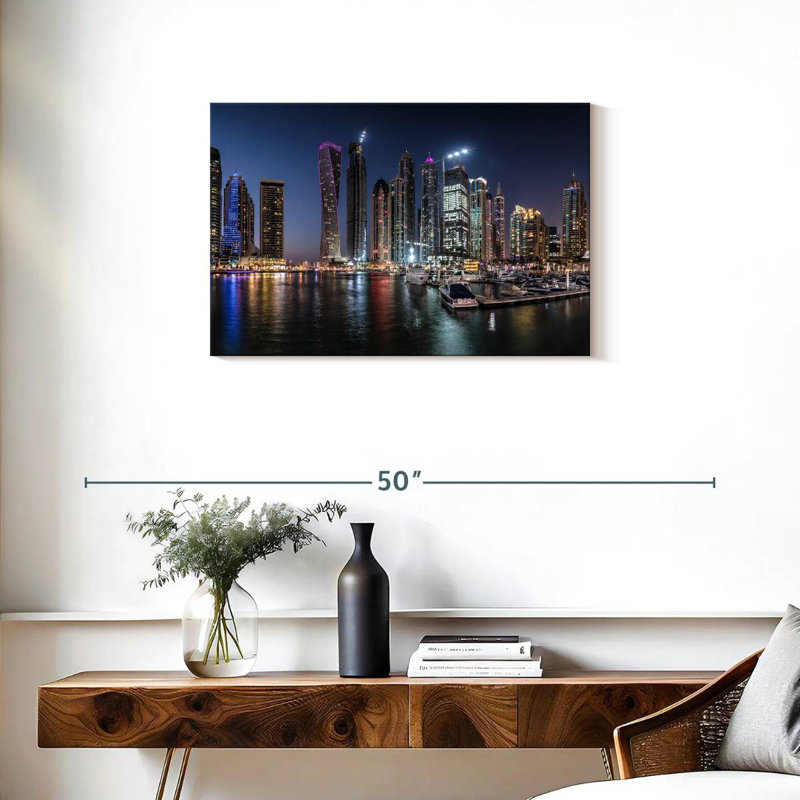 Sireci Dubai Marina After Dark, 20" H x 30" W