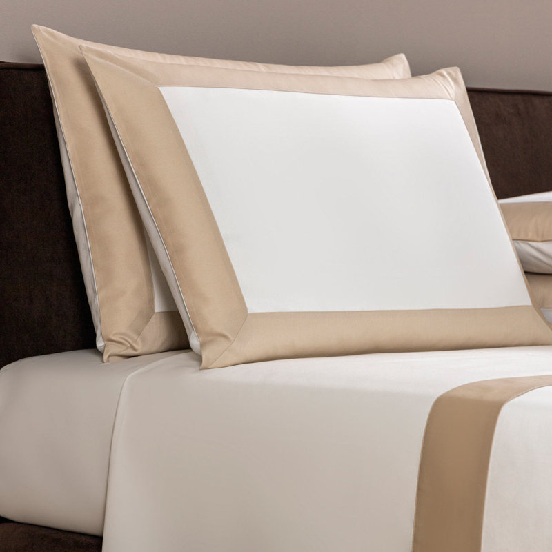 Bold Pillow Case, King Pillowcase, Milk/Savage Beige
