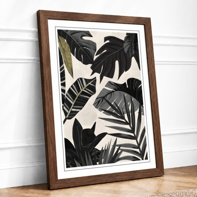 Tropical Leaves Study Botanical - Framed Print