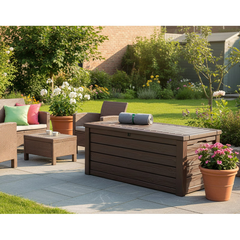 570L Outdoor Storage Bench Weatherproof