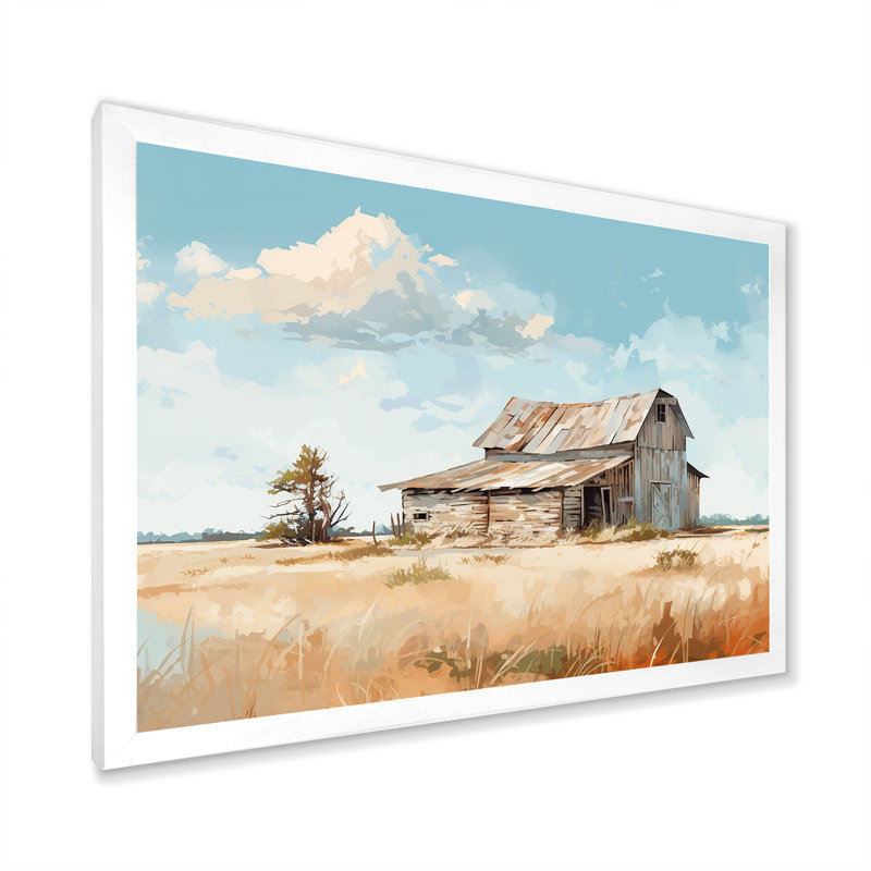 Charme de grange minimalisme sur toile, Cadre photo blanc, H 12 po x l 20 po x P 1 po