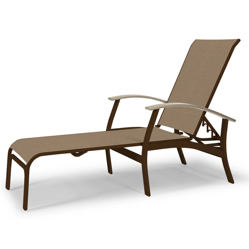Belle Isle Outdoor Chaise Lounge, Cobalt 35D Sunbrella®, Desert P60, Textured Kona
