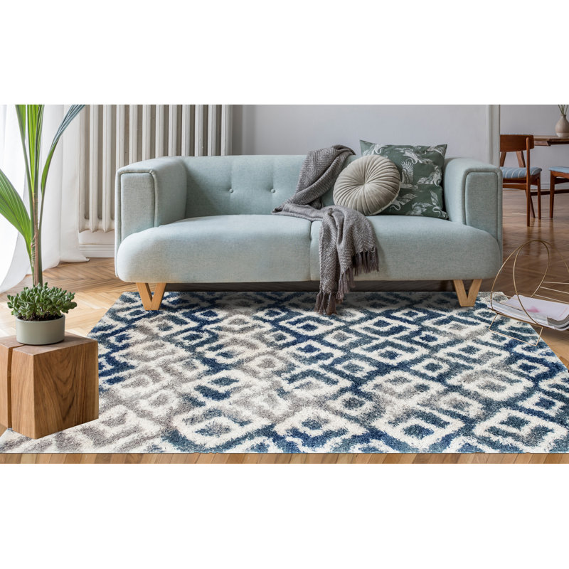 Asay Performance Geometric Indoor Rug, Rectangle 12'2" x 15'2"