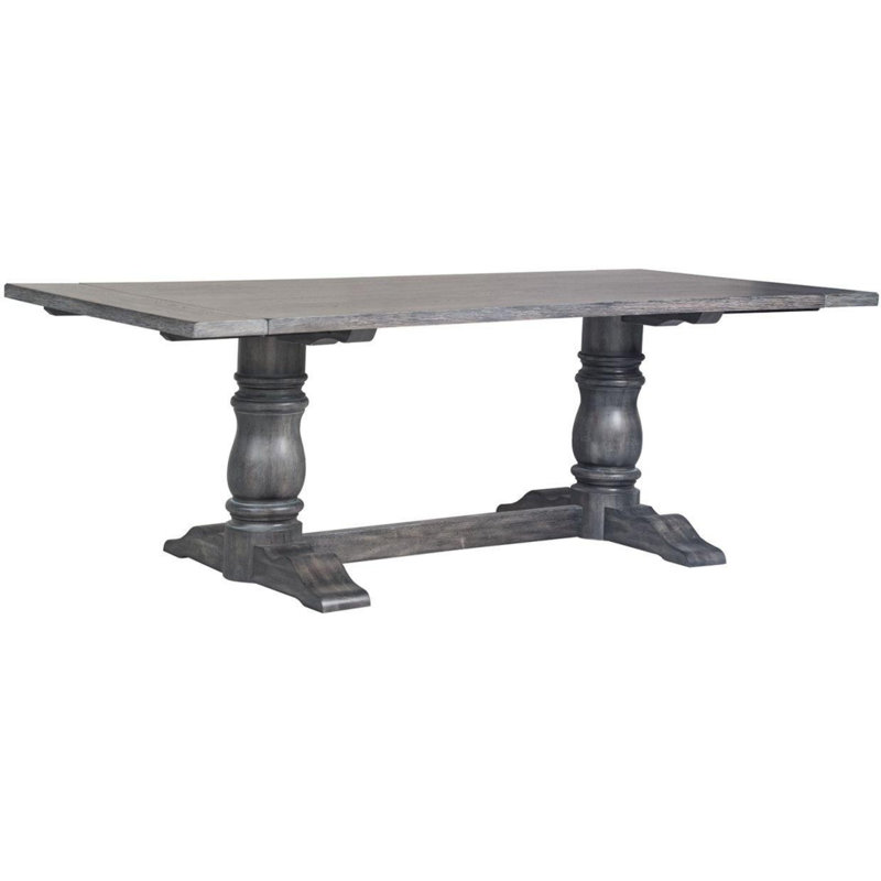 Twitchell Trestle Dining Table, 30" H x 40" L x 88" W, Weathered Gray
