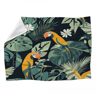 Jeté en molleton Parrot