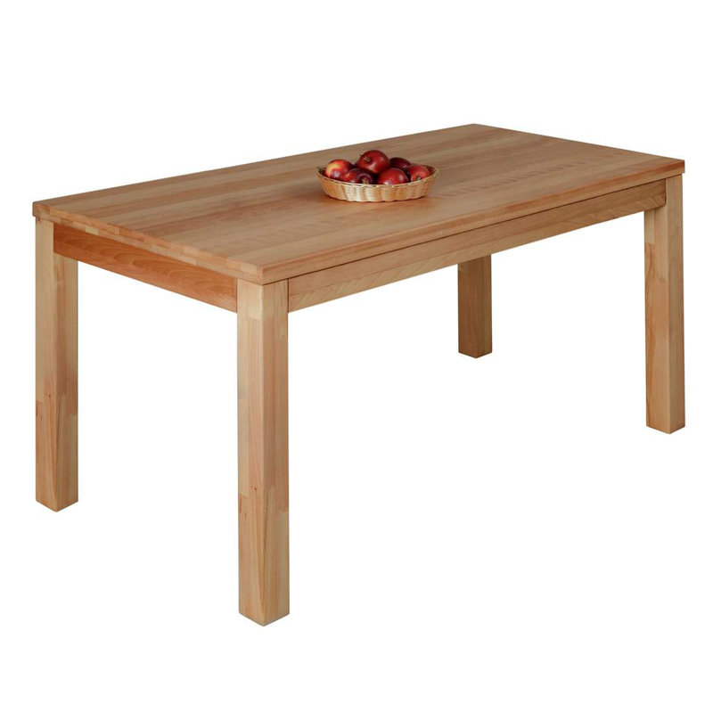Millie Beech Solid Wood Dining Table, 77cm H x 180cm L x 100cm W