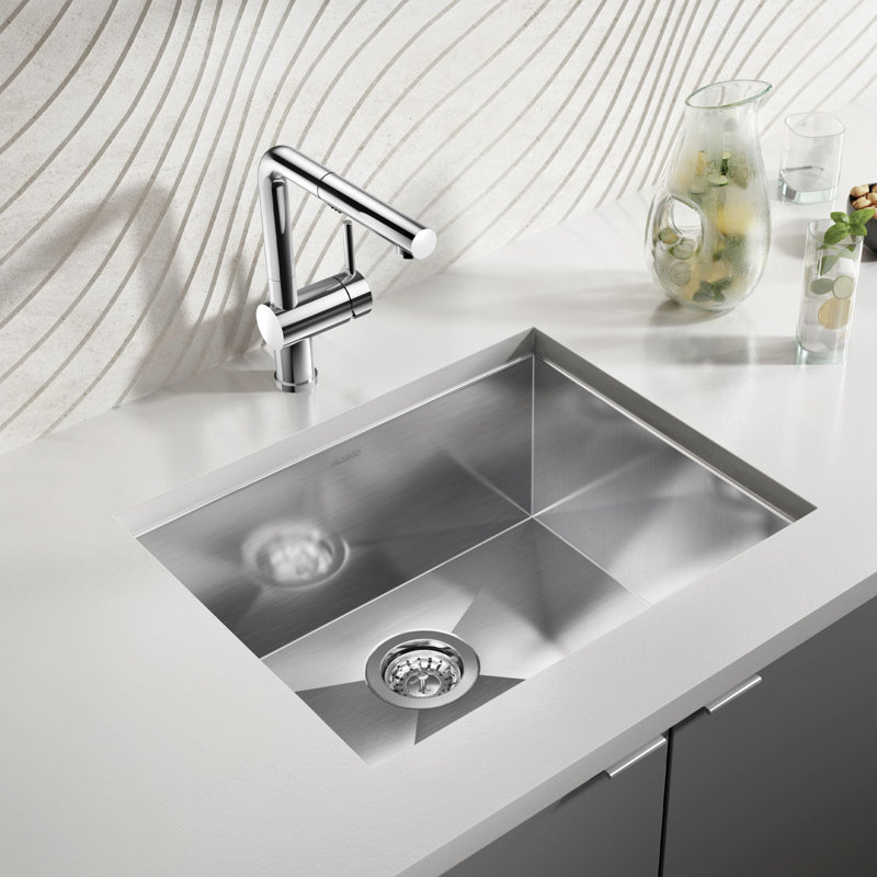 Precision Undermount Stainless Steel Bar Sink, 22" L x 18" W
