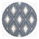 Geometric Machine Woven Polyester Area Rug in Blue