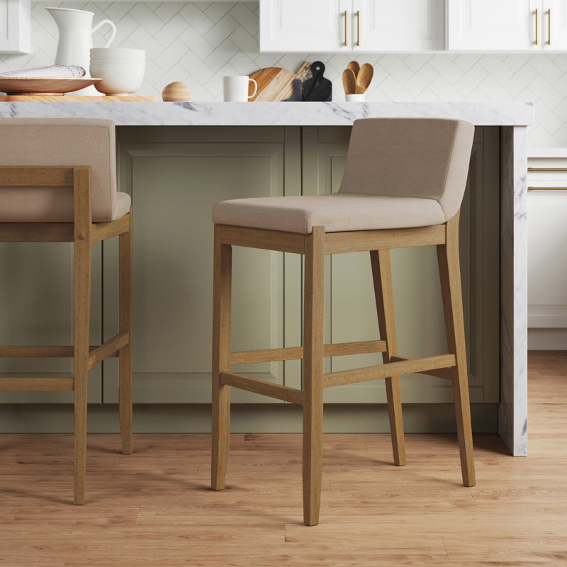 Upholstered Wooden Stool