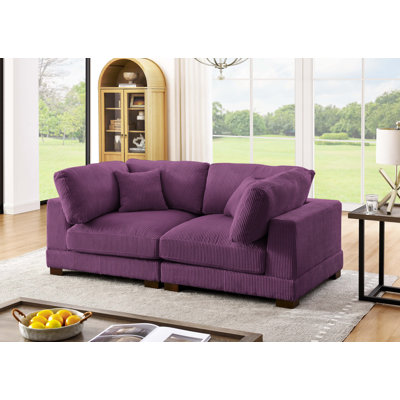 Annalissa 80" Square Arm Loveseat