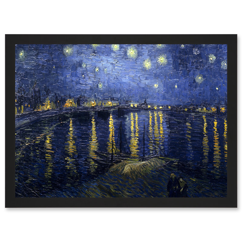 Starry Night Over Rhone by Vincent Van Gogh - Single Picture Frame Painting
