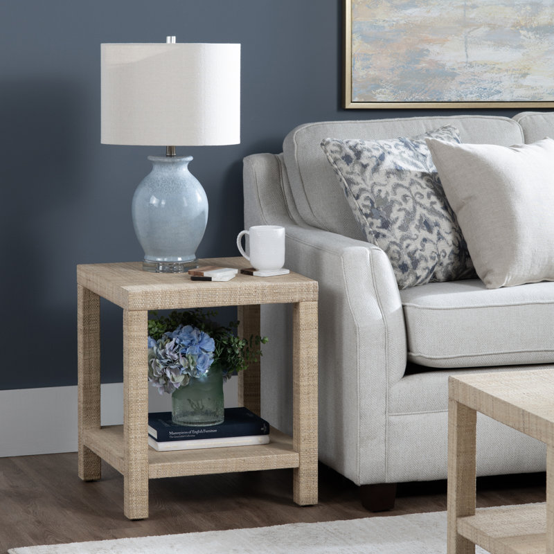 24.75" Ceramic Table Lamp With Cream Shade