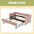 Twin Size Upholstered Daybed With Trundle,USB Port ,Side Pockets, Modern V-Grained Backrest Design,No Box Spring Needed, For Bedroom, Guest Room-761046753