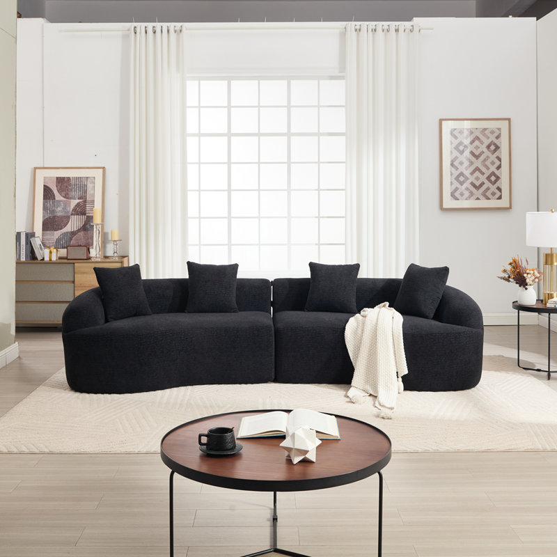 Compression Sponge Sofa  Curved Modular Sectional