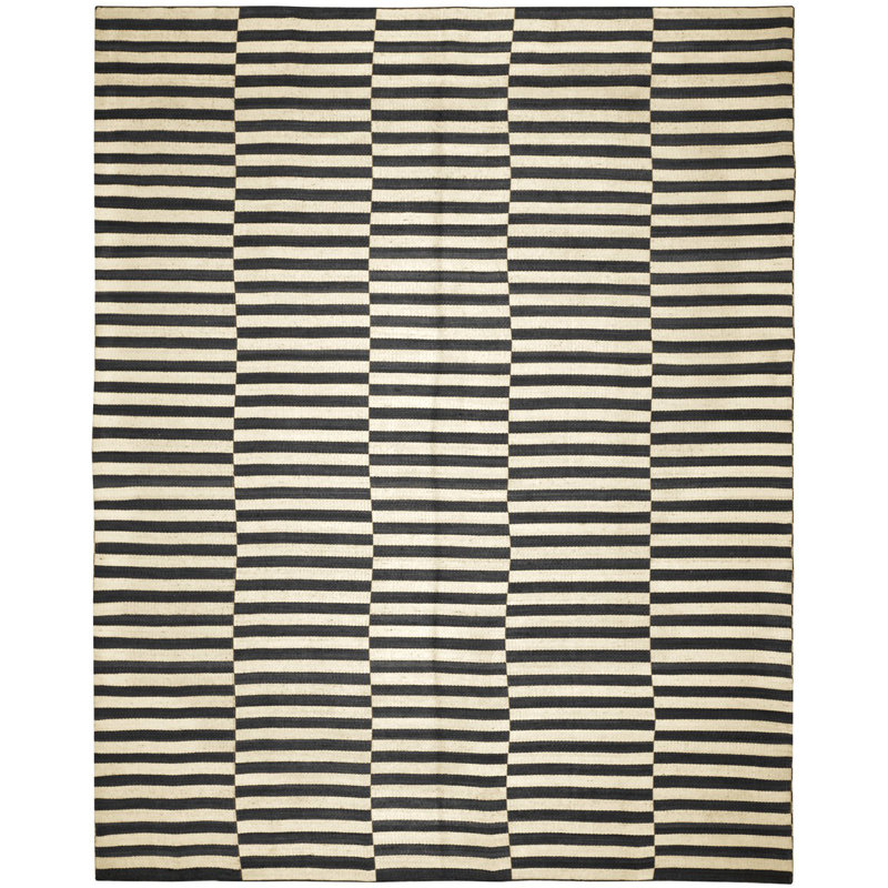 Ralph Lauren Cameron Stripe Viscose Striped Rug, Rectangle 6' x 9'