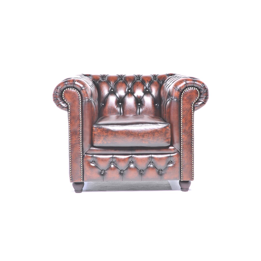 Chesterfield-Sessel aus Echtleder