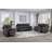 Lathyn Motion Loveseat with Console in Dark Grey
