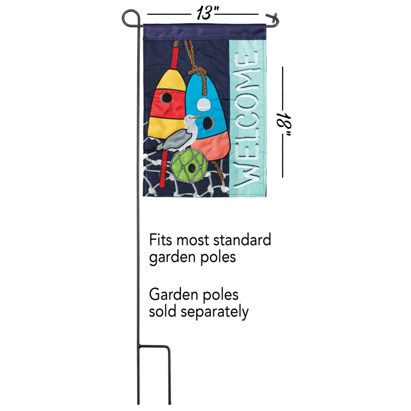 Traditional Multi-Color Polyester Garden Flag, 18" x 13"