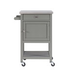 Annily 26'' Wide Rolling Kitchen Cart with Stainless Steel Top