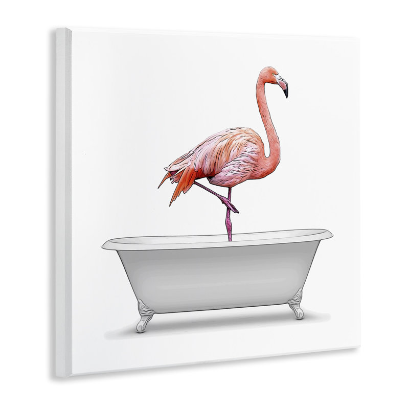 Baignoire de salle de bain Flamingo, H 12 po x l 12 po x P 1,5 po, Plaque en bois